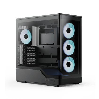 Aerocool P500A ARGB Mid Tower Case 4 Fan ARGB Black - AHW Store