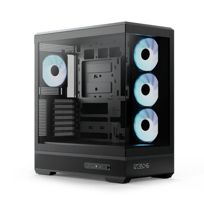 Aerocool P500B Digi ARGB Mid Tower Case 4 Fan ARGB Black - AHW Store