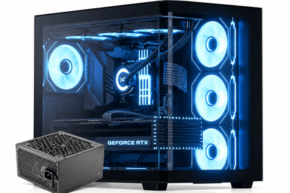 Aerocool P500C ARGB Mid Tower Case 4 Fan ARGB Black + AERO 750W 80+ Bronze PSU - AHW Store