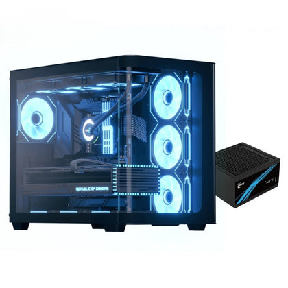 Aerocool P500C ARGB Mid Tower Case 4 Fan ARGB Black + LUX 750W 80+ Bronze PSU - AHW Store