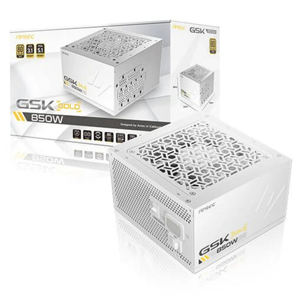 Antec GSK GSK850 80+ Gold Full Modular ATX3.1 Power Supply White - AHW Store
