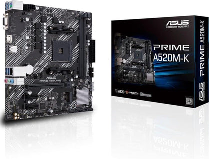 Asus A520M - K Prime DDR4 AM4 M - ATX Motherboard Black - AHW Store