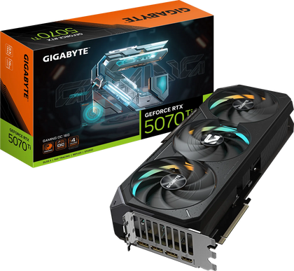 Gigabyte GeForce RTX 5070TI GAMING OC 16G GDDR7 Graphics Card Black