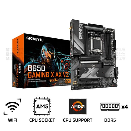 Gigabyte B650 GAMING X AX V2 DDR5 AM5 ATX Motherboard Black - AHW Store