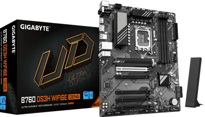 Gigabyte B760 DS3H WIFI6E GEN5 DDR5 LGA1700 ATX Motherboard Black - AHW Store