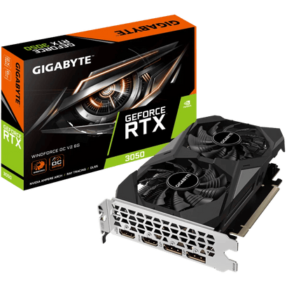 Gigabyte GeForce RTX 3050 WINDFORCE OC V2 6GB GDDR6 Graphics Card Black - AHW Store