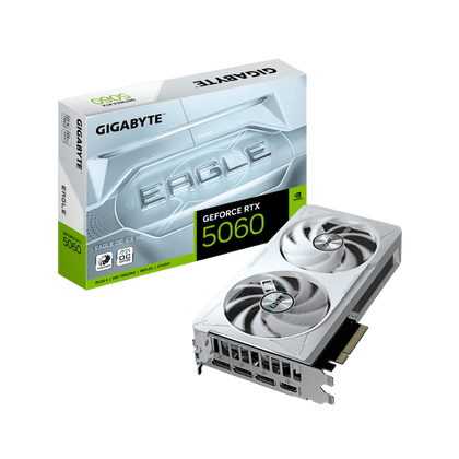 Gigabyte GeForce RTX 5060 EAGLE OC ICE 8G GDDR7 Graphics Card White - AHW Store