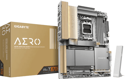 Gigabyte X870E AERO X3D Light Wood DDR5 AM5 M-ATX Motherboard - AHW Store