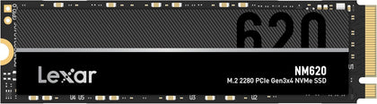 Lexar 256GB NM620 M.2 2280 SSD with PCIe 3G and 4G LTE ports, read speeds up to 3500MB/s, write spee - AHW Store