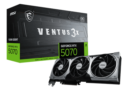MSI GeForce RTX 5070 12G VENTUS 3X OC Graphics Card Black - AHW Store