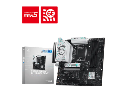 MSI MAG B760M GAMING PLUS WIFI GEN5 DDR5 LGA1700 M-ATX Motherboard Black