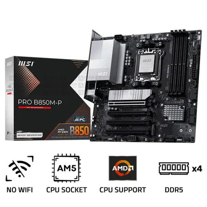 MSI PRO B850M - P DDR5 AM5 M - ATX Motherboard - AHW Store