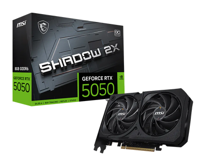 MSI GeForce RTX 5050 8G SHADOW 2X OC Graphics Card Black