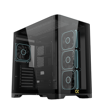 Xigmatek Crystal Storm V2 Curved TG Mid Tower Case 4 Fan ARGB - AHW Store