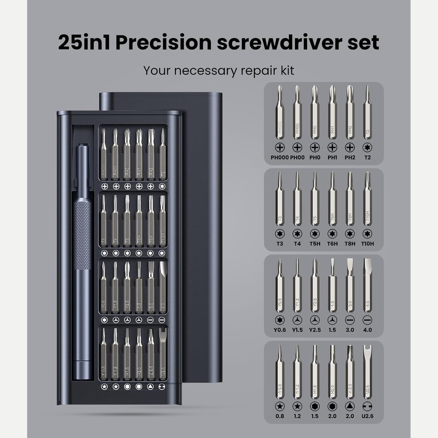 25-in-1 Precision Screwdriver Set - AHW Store