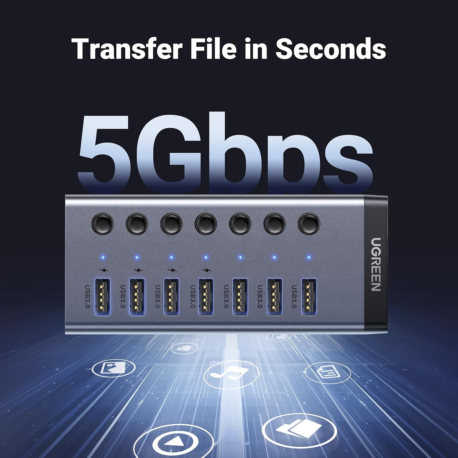 7-Port USB 3.0 Powered Hub - AHW Store