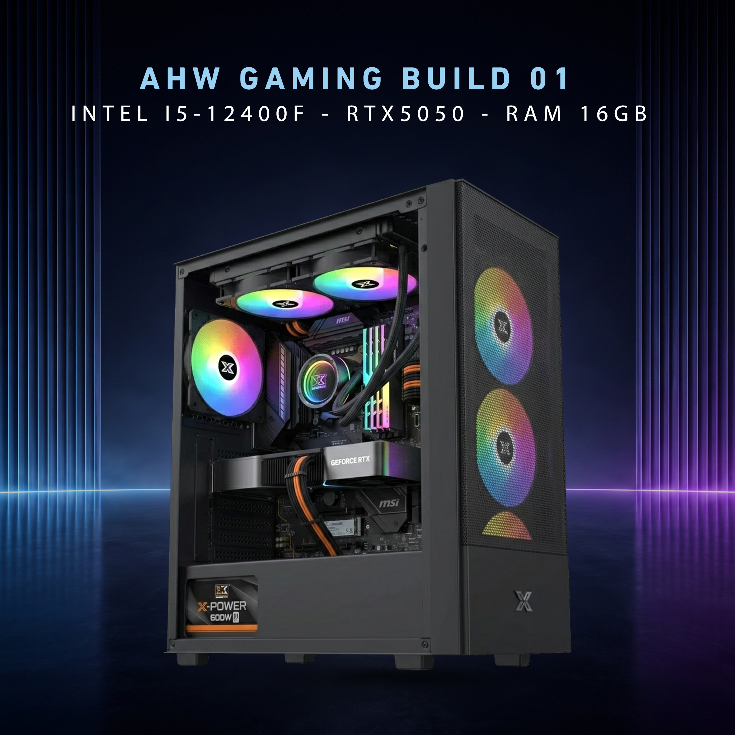 AHW Gaming Build 01 with Intel i5-12400F & RTX 5050
