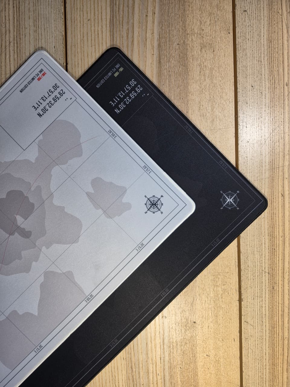 ONE PC XL Mouse Pad Black Map Edition 90 × 40 cm — Stealth Topographic Cartography & Cairo Giza Coordinates