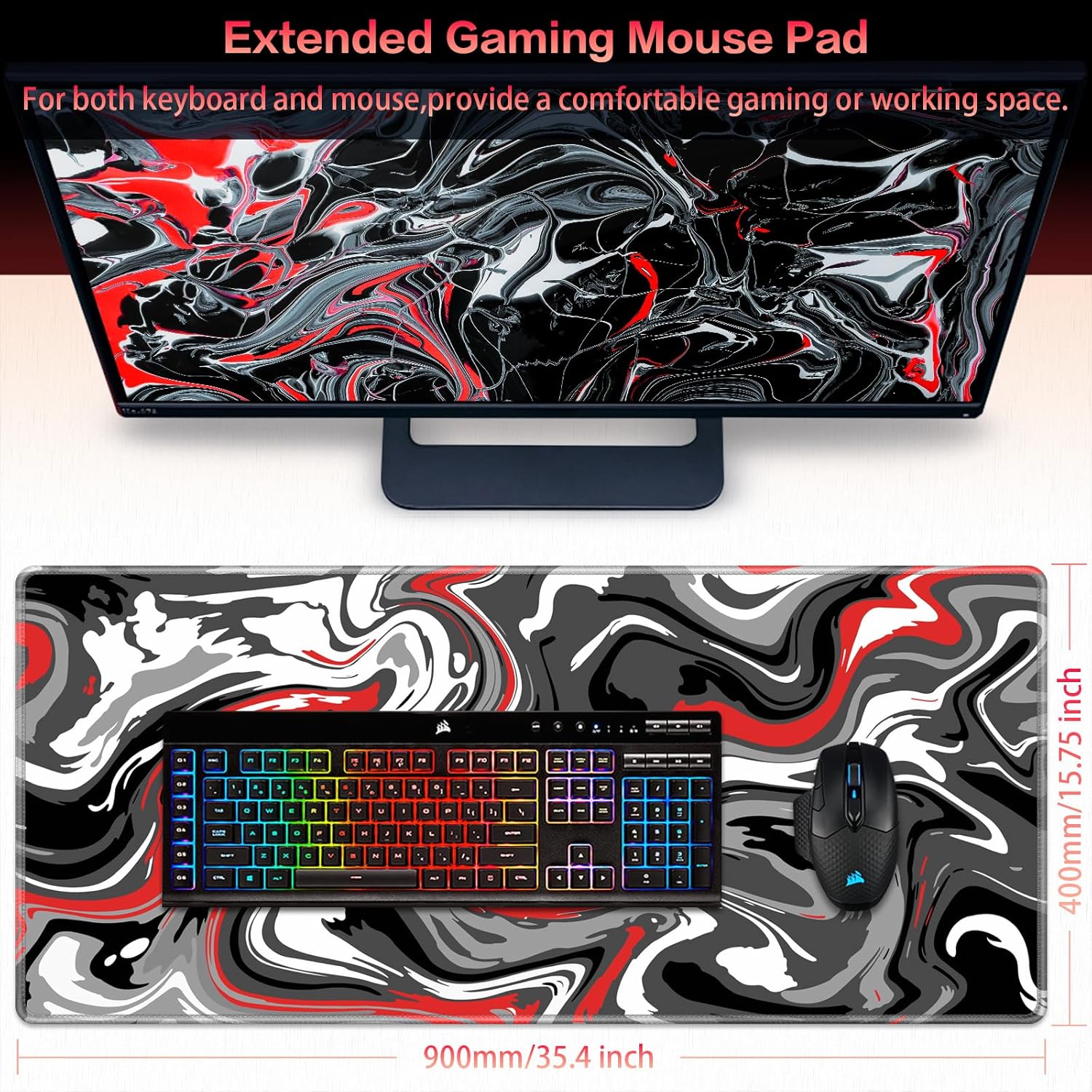 Abetcabe XXL Gaming Mouse Pad 900x400mm - AHW Store