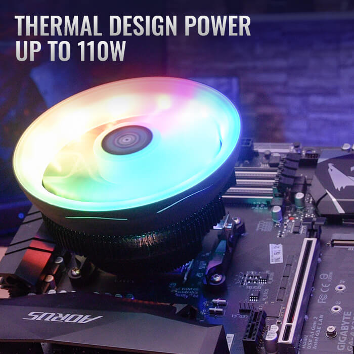 Aerocool Core Plus ARGB CPU Air Cooler Black