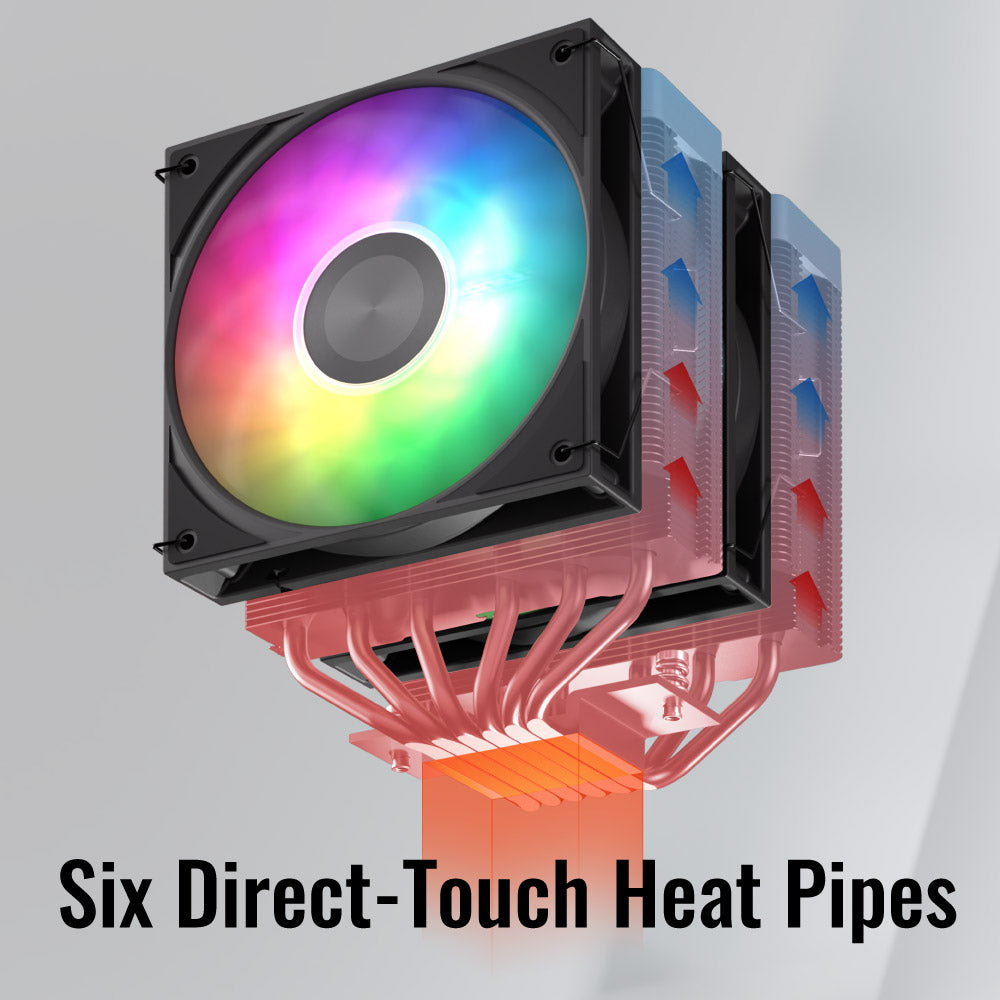 Aerocool Icicle AL60C ARGB CPU Air Cooler Black