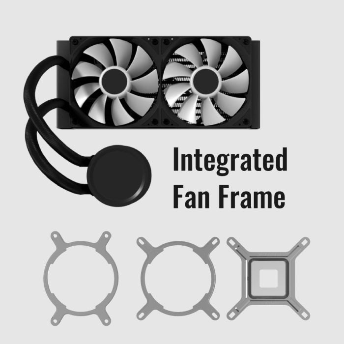 Aerocool Abyss L240R Digi 240 ARGB AIO Liquid Cooler Black