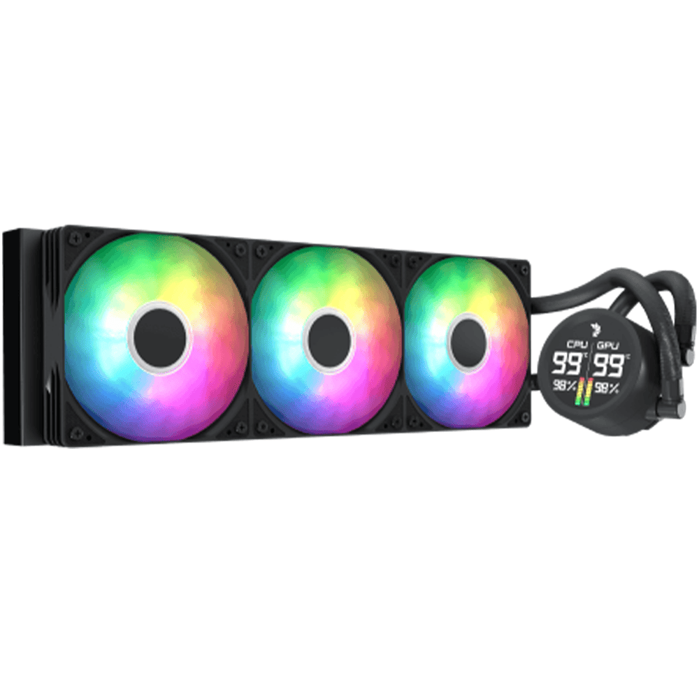 Aerocool Abyss L360R Digi 360 ARGB AIO Liquid Cooler Black - AHW Store