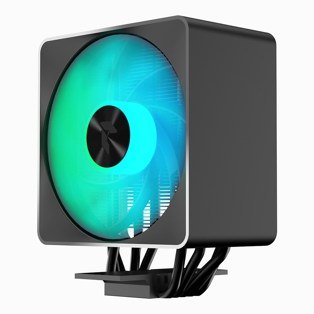 AeroCool APNX AP1 - V ARGB CPU Cooler, 1800RPM, 5 Heat Pipes, PWM, High Performance, Black - AHW Store