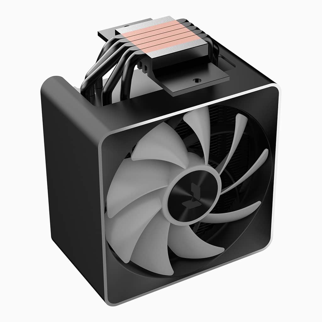 AeroCool APNX AP1 - V ARGB CPU Cooler, 1800RPM, 5 Heat Pipes, PWM, High Performance, Black - AHW Store