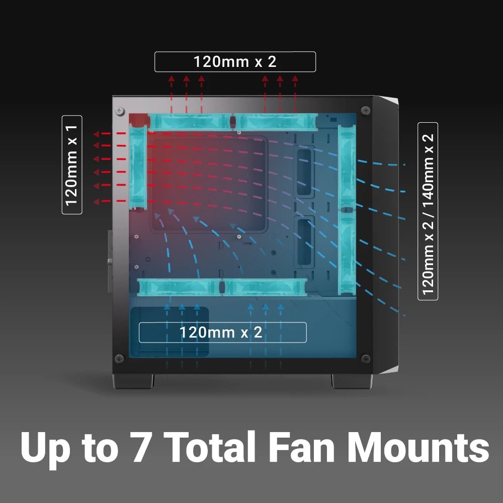 Aerocool B312F Flow ARGB Mid Tower Case 3 Fan ARGB Black + LUX 550W 80+ Bronze PSU - AHW Store