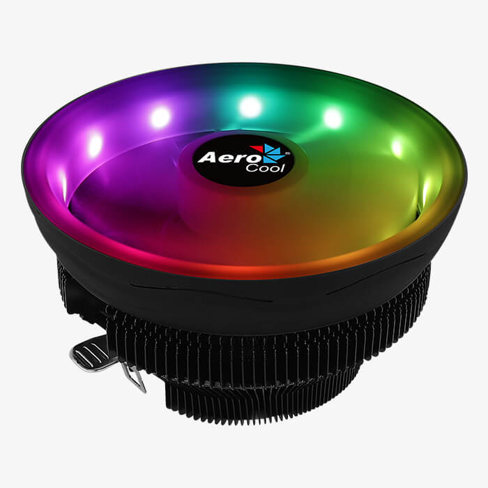 AeroCool Core Plus ARGB CPU Cooler, PWM, 1800RPM, 4 Heat Pipes, LGA 1700/AM5 Compatible, Black - AHW Store