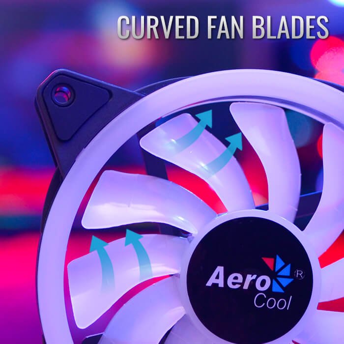 Aerocool Duo 12 Pro 120mm ARGB 3 Fan White + H66F HUB + REMOTE - AHW Store