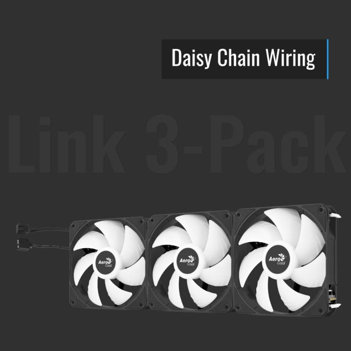 Aerocool Link 120mm ARGB 3 Fan Black - AHW Store