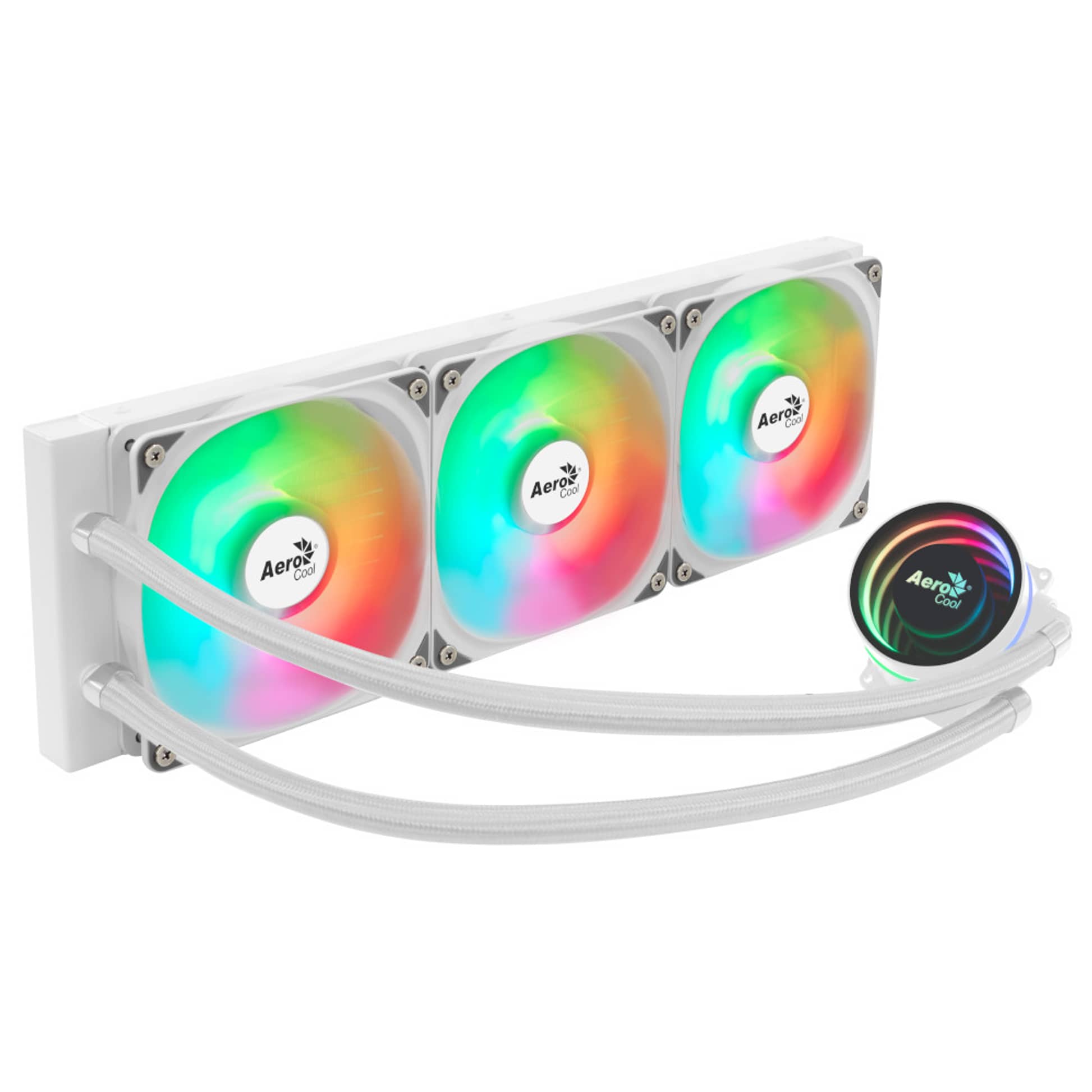 Aerocool Oasis L360R 360 ARGB AIO Liquid Cooler White - AHW Store