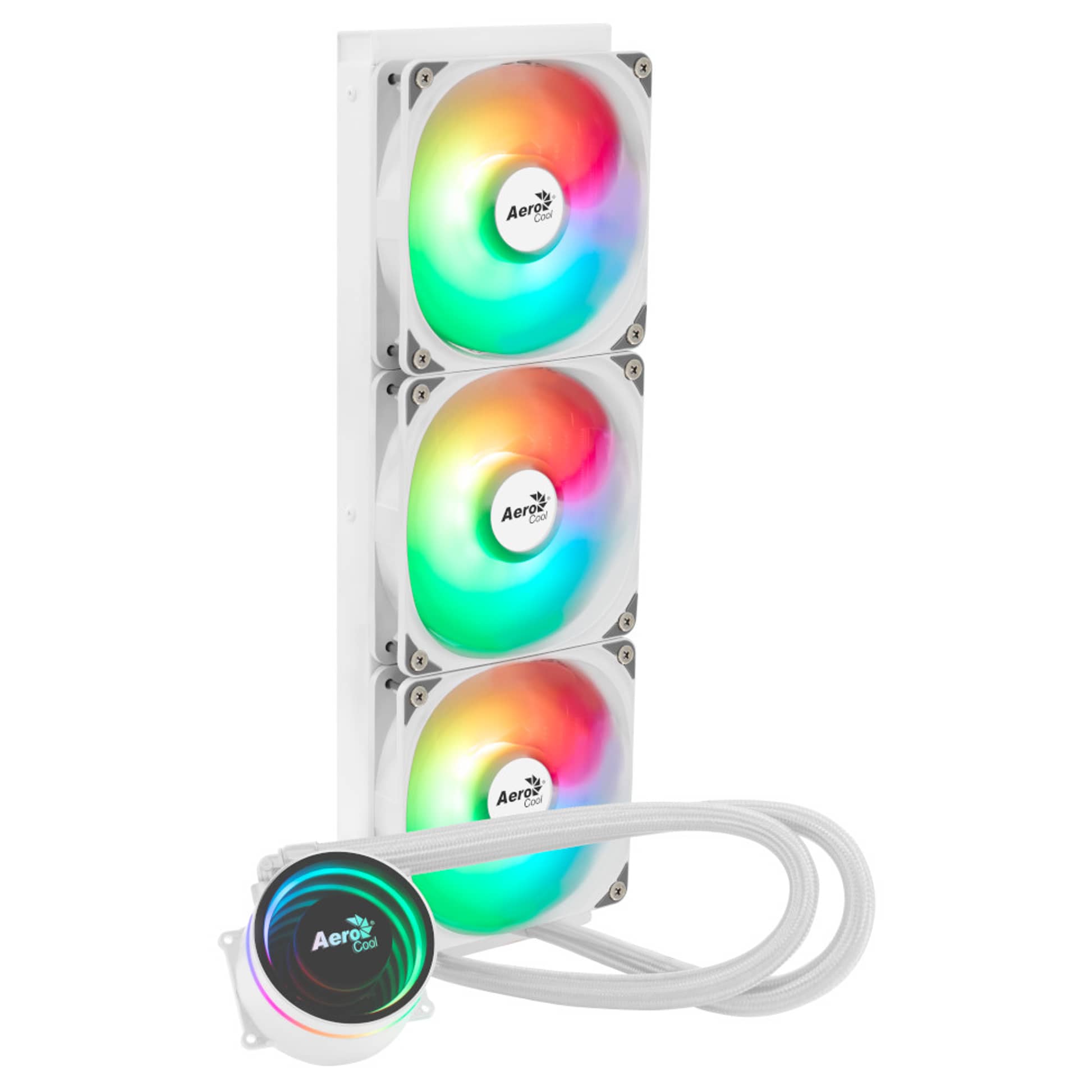 Aerocool Oasis L360R 360 ARGB AIO Liquid Cooler White - AHW Store