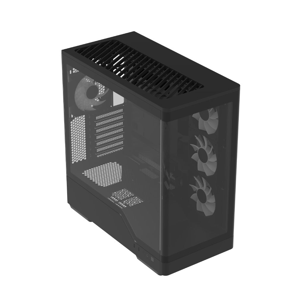 Aerocool P500A ARGB Mid Tower Case 4 Fan ARGB Black - AHW Store