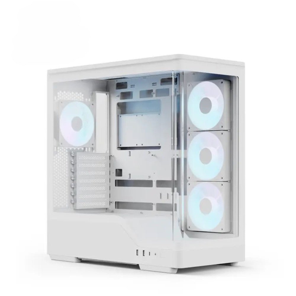 Aerocool P500A ARGB Mid Tower Case 4 Fan ARGB White - AHW Store