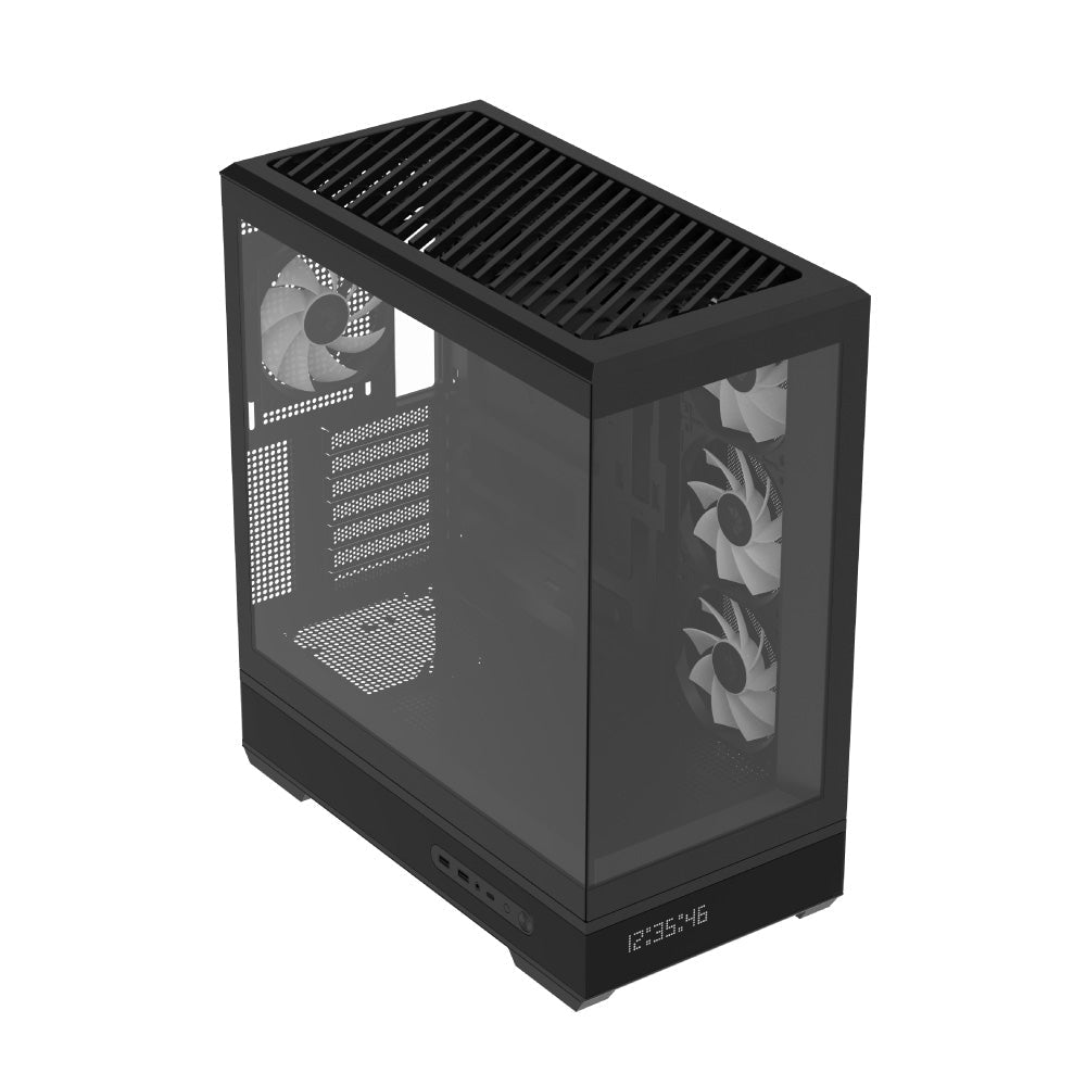 Aerocool P500B Digi ARGB Mid Tower Case 4 Fan ARGB Black - AHW Store