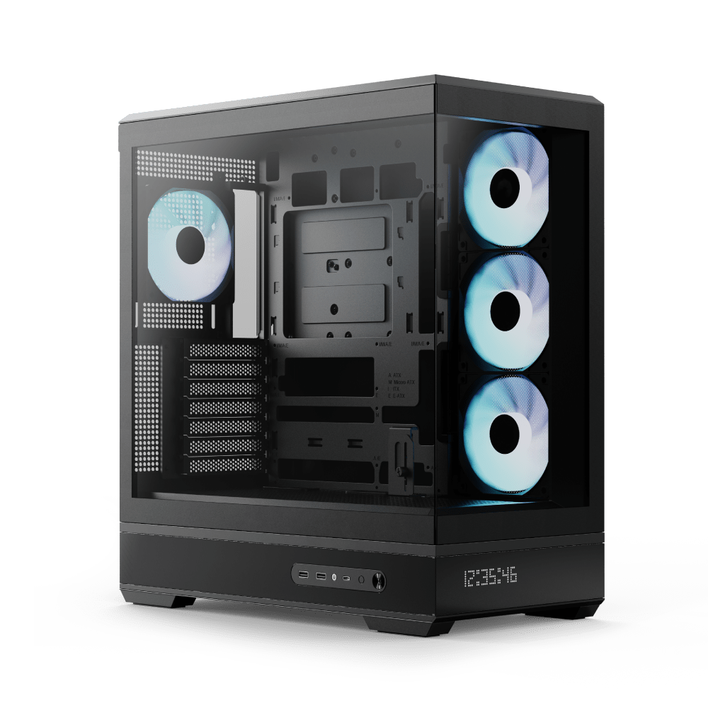 Aerocool P500B Digi ARGB Mid Tower Case 4 Fan ARGB Black - AHW Store