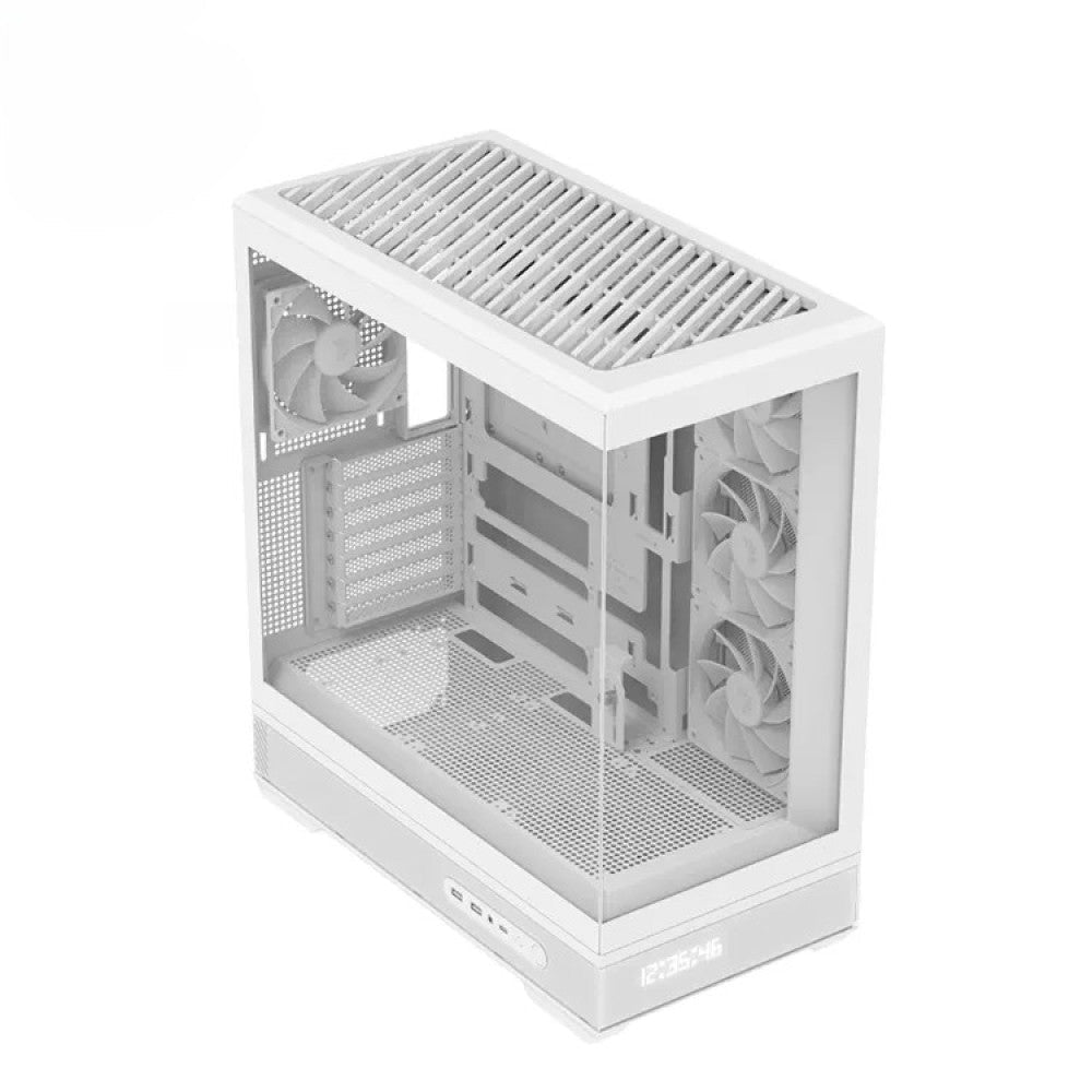 Aerocool P500B Digi ARGB Mid Tower Case 4 Fan ARGB White - AHW Store