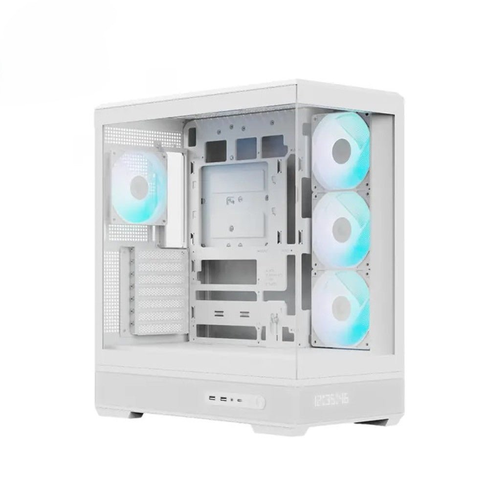 Aerocool P500B Digi ARGB Mid Tower Case 4 Fan ARGB White - AHW Store