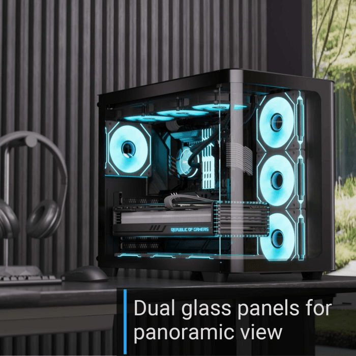 Aerocool P500C ARGB Mid Tower Case 4 Fan ARGB Black - AHW Store