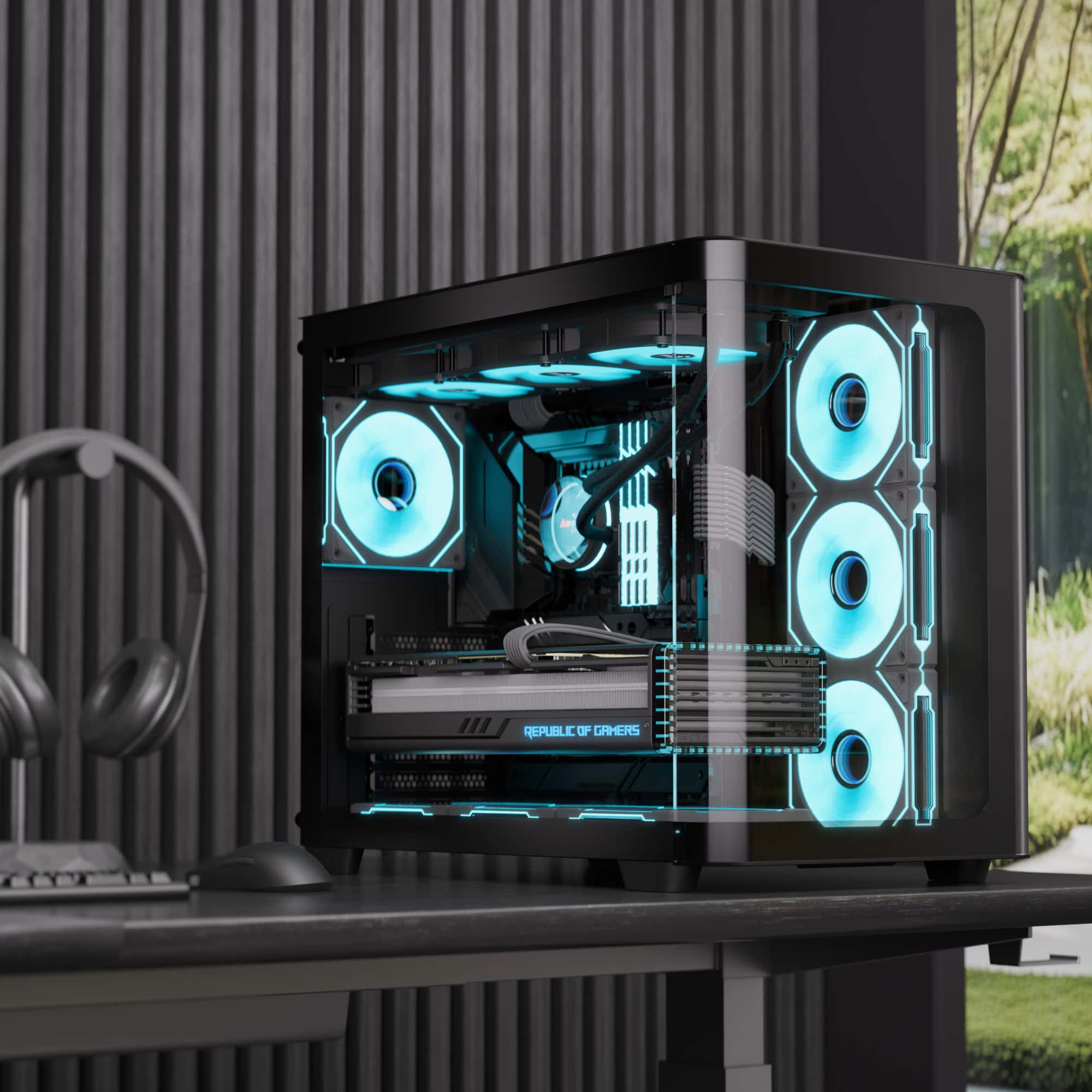 Aerocool P500C ARGB Mid Tower Case 4 Fan ARGB Black + AERO 750W 80+ Bronze PSU - AHW Store