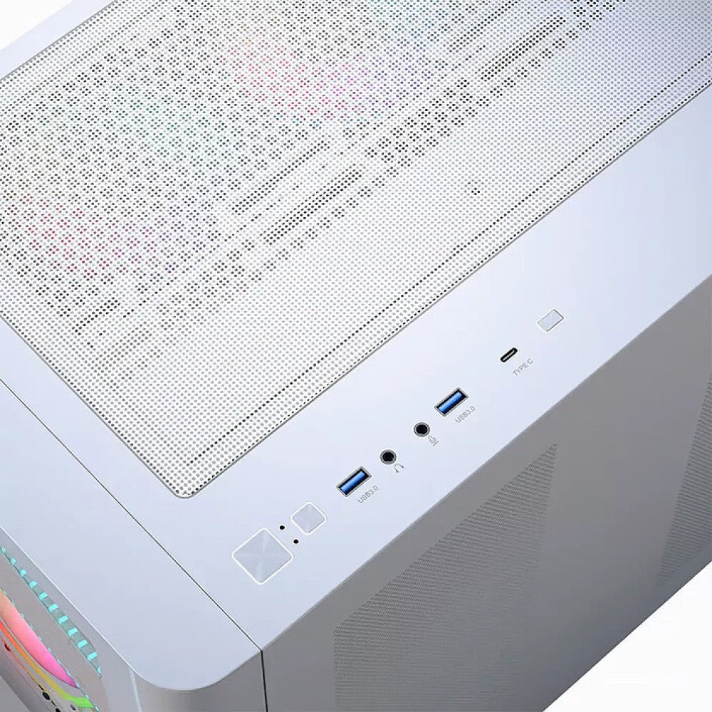 Aerocool P500C Evo ARGB Mid Tower Case 4 Fan ARGB White - AHW Store