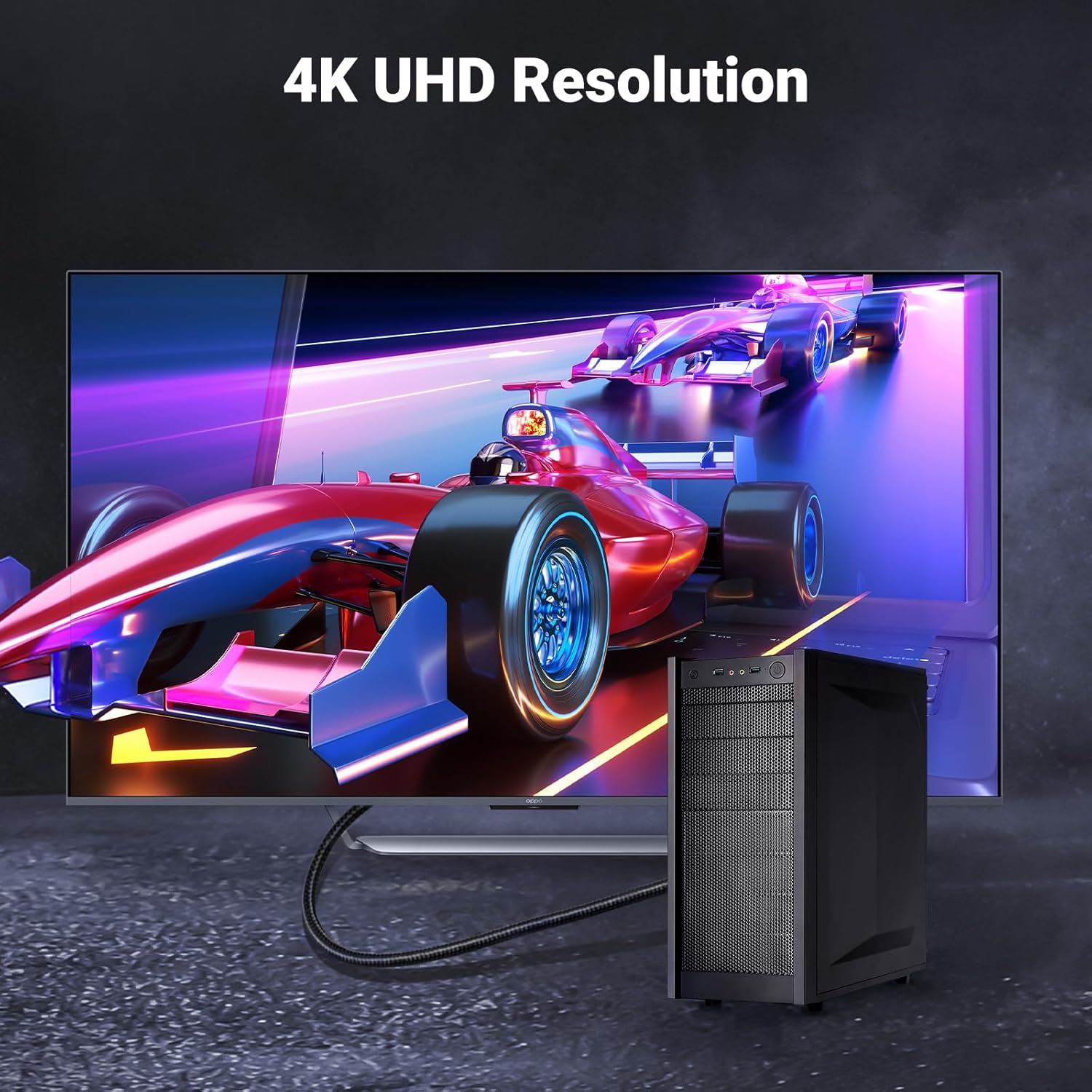 UGREEN 4K 30Hz UHD DP to HDMI Cable 2M Male to Male Displayport to HDMI Video Cable DisplayPort to H
