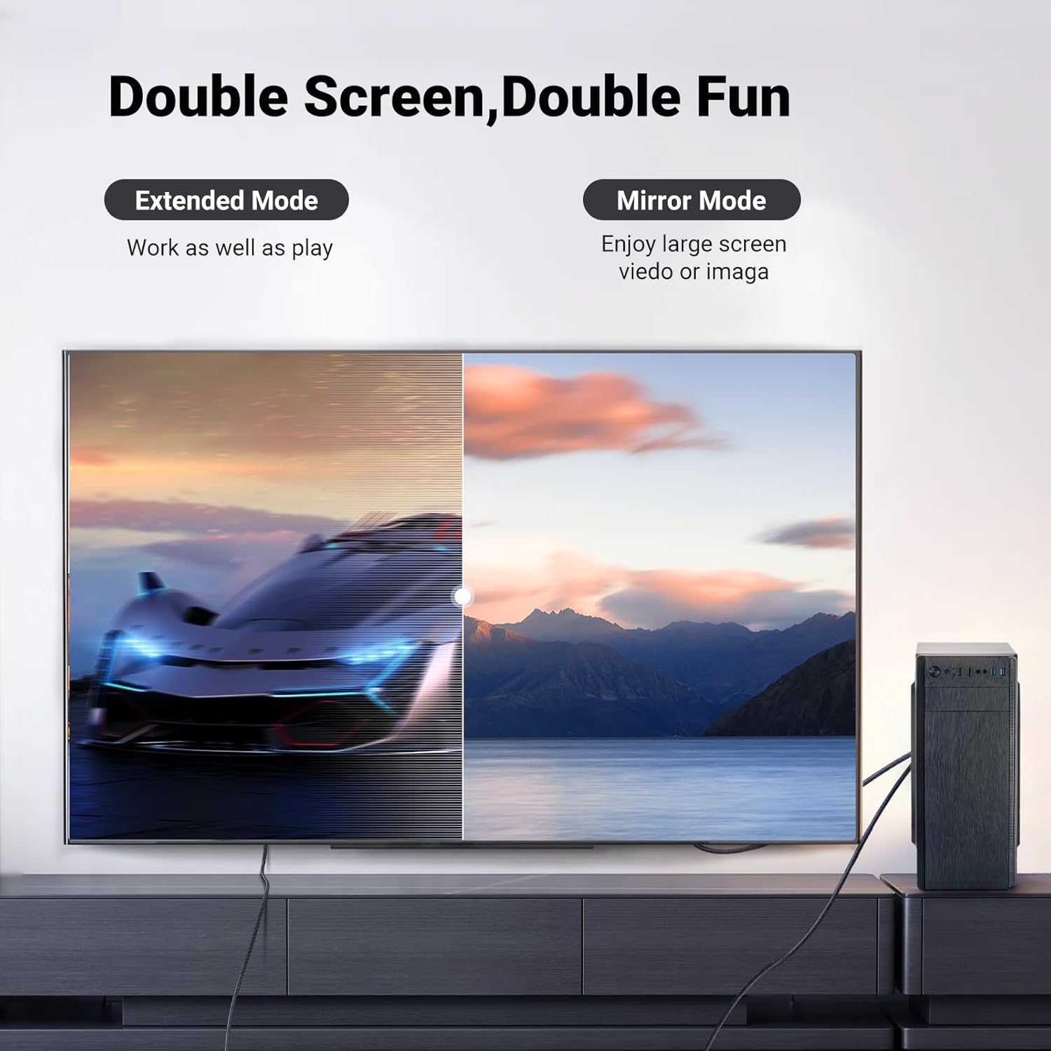 UGREEN 4K 30Hz UHD DP to HDMI Cable 2M Male to Male Displayport to HDMI Video Cable DisplayPort to H