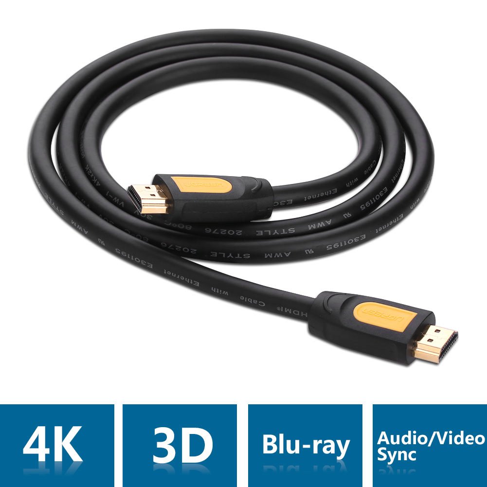 UGREEN High Speed HDMI Cable 2 Meters Gold Plated Connectors Supports Full HD 1080