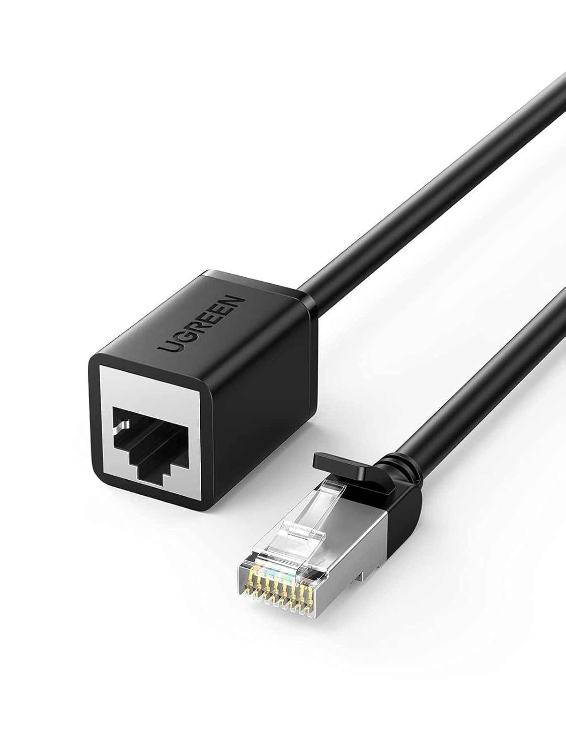 UGREEN Cat 6 F/UTP Ethernet RJ45 Extension Male/Female Patch Cords 1m (Black)-11279