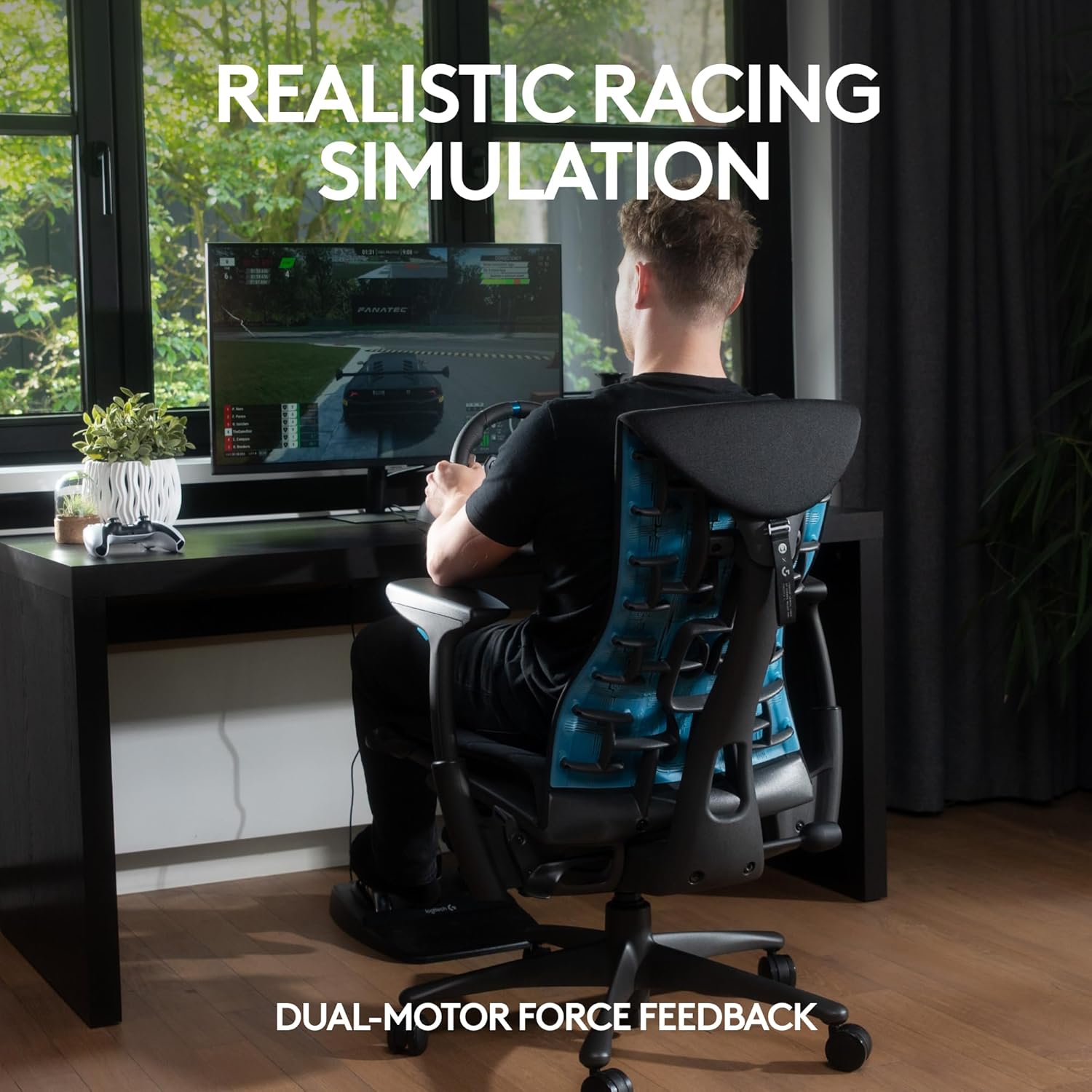 Logitech G29 Driving Force Racing Wheel and Floor Pedals, Real Force Feedback, Stainless Steel Paddl