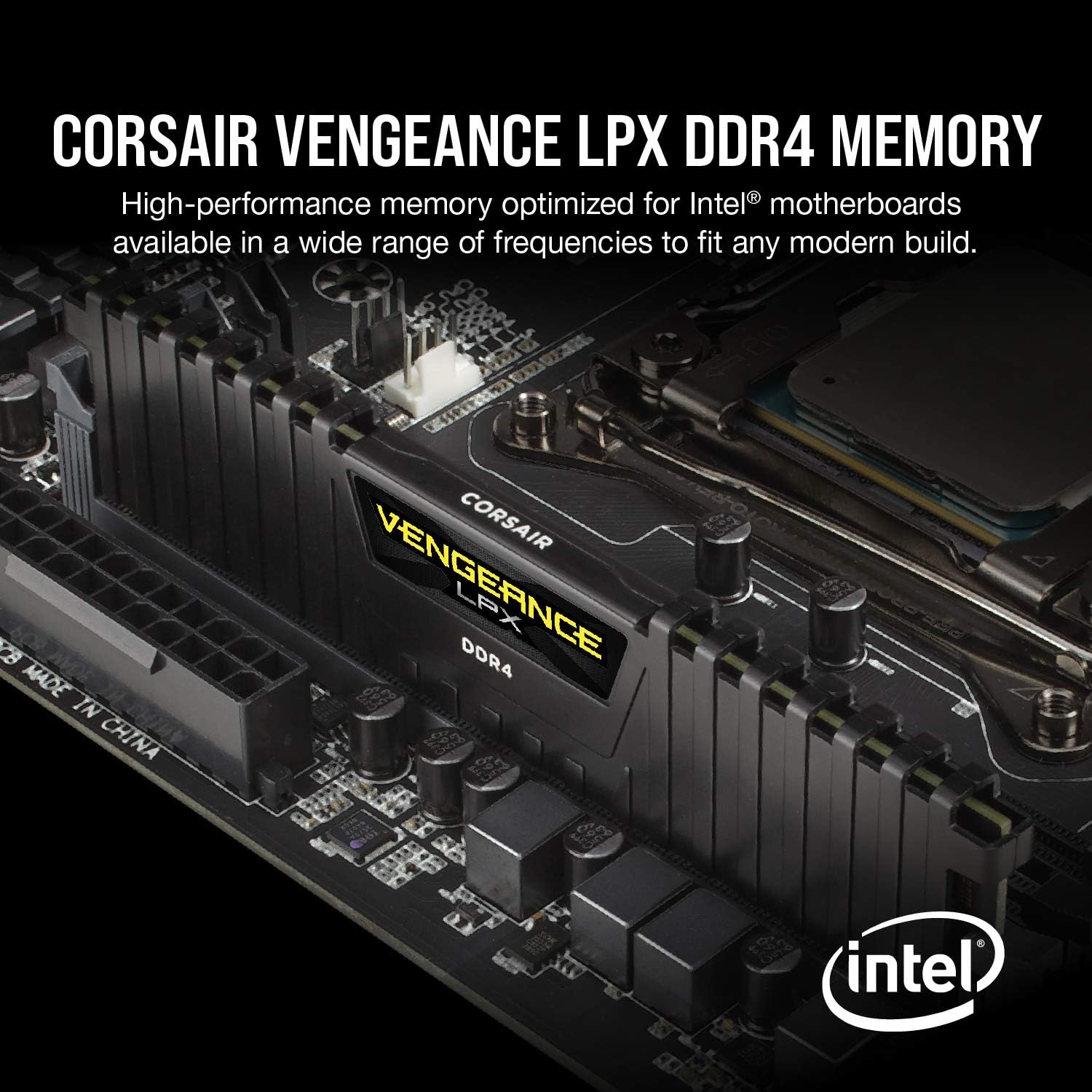 Corsair Vengeance LPX 16GB (2x8GB) DDR4 DRAM 3200MHz C16 Desktop Memory Kit - Black (CMK16GX4M2B3200